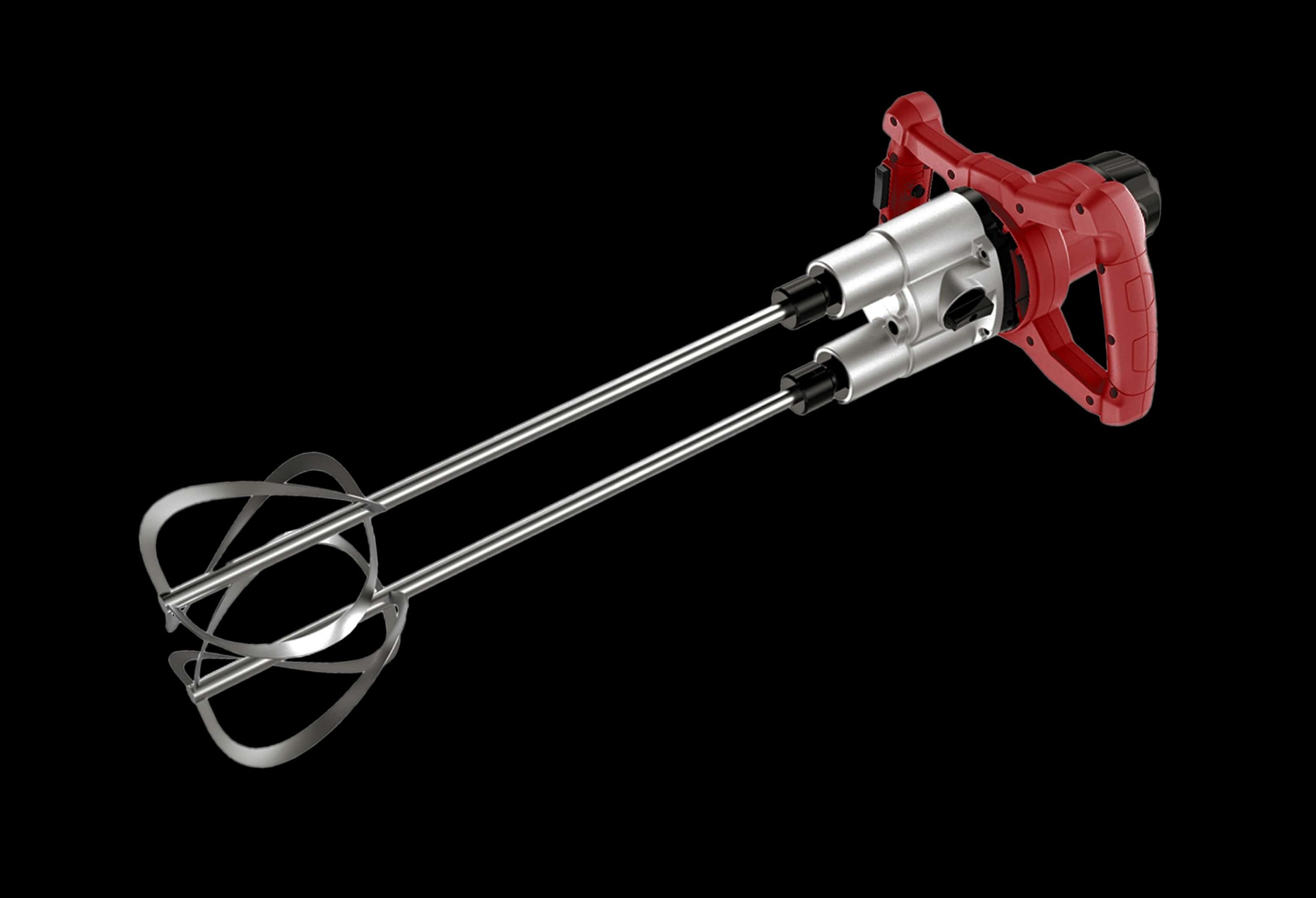 LN 6205-8 1600W Electric Mortar Cement Mixer, 2 Rods Mud Mixer Cement Mixer With 2 Speed Gear