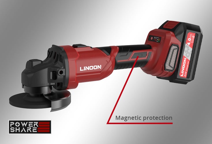 LN A100S 4-1/2 inches Brushless Cordless Angle Grinder